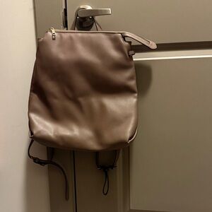 A New Day Brown Leather Backpack